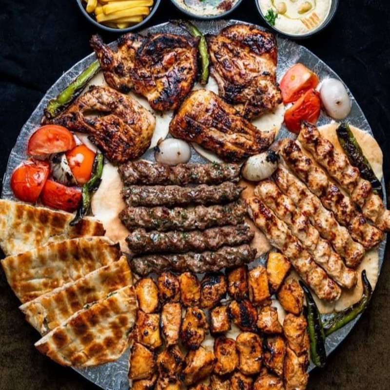 حبة دجاج على الفحم